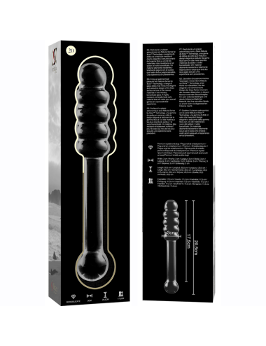 NEBULA SERIES BY IBIZA - MODÈLE 20 GODE EN VERRE BOROSILICATE CLAIR 20.5 CM -O- 3 CM