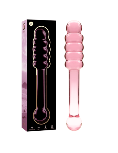 NEBULA SERIES BY IBIZA - MODÈLE 20 GODE EN VERRE BOROSILICATE ROSE 20.5 CM -O- 3 CM