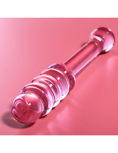 NEBULA SERIES BY IBIZA - MODÈLE 20 GODE EN VERRE BOROSILICATE ROSE 20.5 CM -O- 3 CM