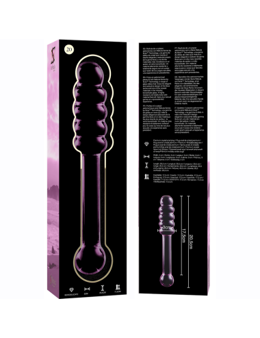 NEBULA SERIES BY IBIZA - MODÈLE 20 GODE EN VERRE BOROSILICATE ROSE 20.5 CM -O- 3 CM