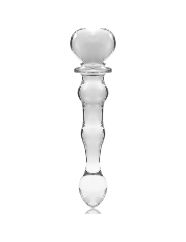 NEBULA SERIES BY IBIZA - MODÈLE 21 GODE EN VERRE BOROSILICATE CLAIR 20.5 CM -O- 3.5 CM