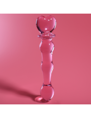 NEBULA SERIES BY IBIZA - MODÈLE 21 GODE EN VERRE BOROSILICATE ROSE 20.5 CM -O- 3.5 CM