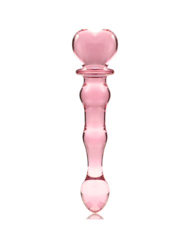 NEBULA SERIES BY IBIZA - MODÈLE 21 GODE EN VERRE BOROSILICATE ROSE 20.5 CM -O- 3.5 CM