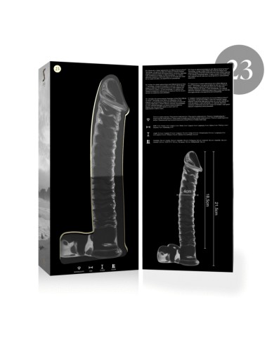 NEBULA SERIES BY IBIZA - MODÈLE 23 GODE EN VERRE BOROSILICATE CLAIR 21.5 CM -O- 4 CM
