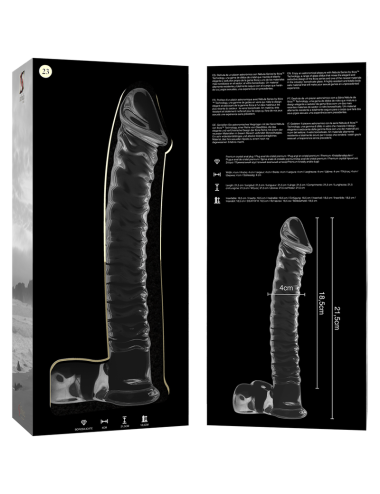 NEBULA SERIES BY IBIZA - MODÈLE 23 GODE EN VERRE BOROSILICATE CLAIR 21.5 CM -O- 4 CM