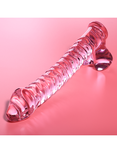 NEBULA SERIES BY IBIZA - MODÈLE 23 GODE EN VERRE BOROSILICATE ROSE 21.5 CM -O- 4 CM