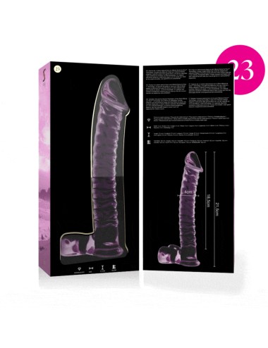 NEBULA SERIES BY IBIZA - MODÈLE 23 GODE EN VERRE BOROSILICATE ROSE 21.5 CM -O- 4 CM