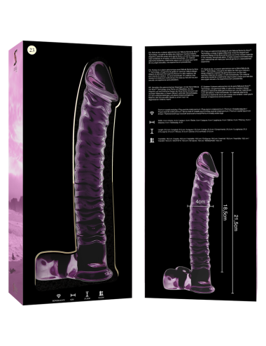 NEBULA SERIES BY IBIZA - MODÈLE 23 GODE EN VERRE BOROSILICATE ROSE 21.5 CM -O- 4 CM