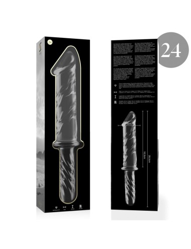 NEBULA SERIES BY IBIZA - MODÈLE 24 GODE EN VERRE BOROSILICATE CLAIR 28.5 CM -O- 5 CM