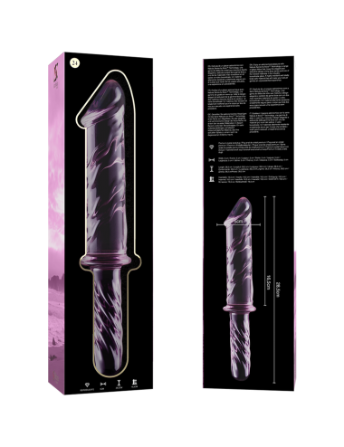 NEBULA SERIES BY IBIZA - MODÈLE 24 GODE EN VERRE BOROSILICATE ROSE 28.5 CM -O- 5 CM