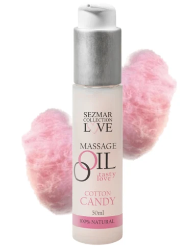 Huile de massage comestible Barbe à papa 50ml - SEZ053