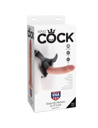 KING COCK - HARNAIS AVEC PÉNIS NATUREL RÉALISTE 22,9 CM