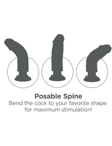 KING COCK - GODE VIBRATEUR AVEC TESTICULES 25.5 CM COULEUR MARRON