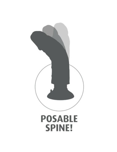 KING COCK - GODE VIBRATEUR AVEC TESTICULES 25.5 CM COULEUR MARRON