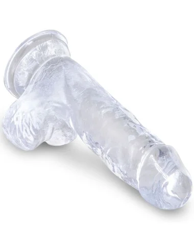 KING COCK - CLEAR PÉNIS RÉALISTE AVEC BOULES 10.1 CM TRANSPARENT