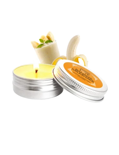 Mini Bougie de massage milshake banane 30ml - SEZ073