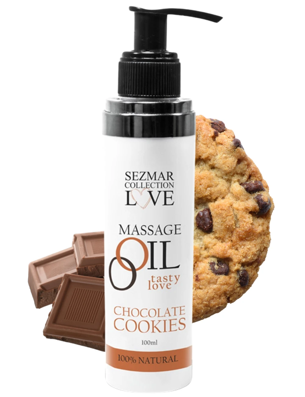 Huile de massage comestible cookie chocolat 100ml - SEZ002A Huile de massage comestible cookie chocolat 100ml - SEZ002A
