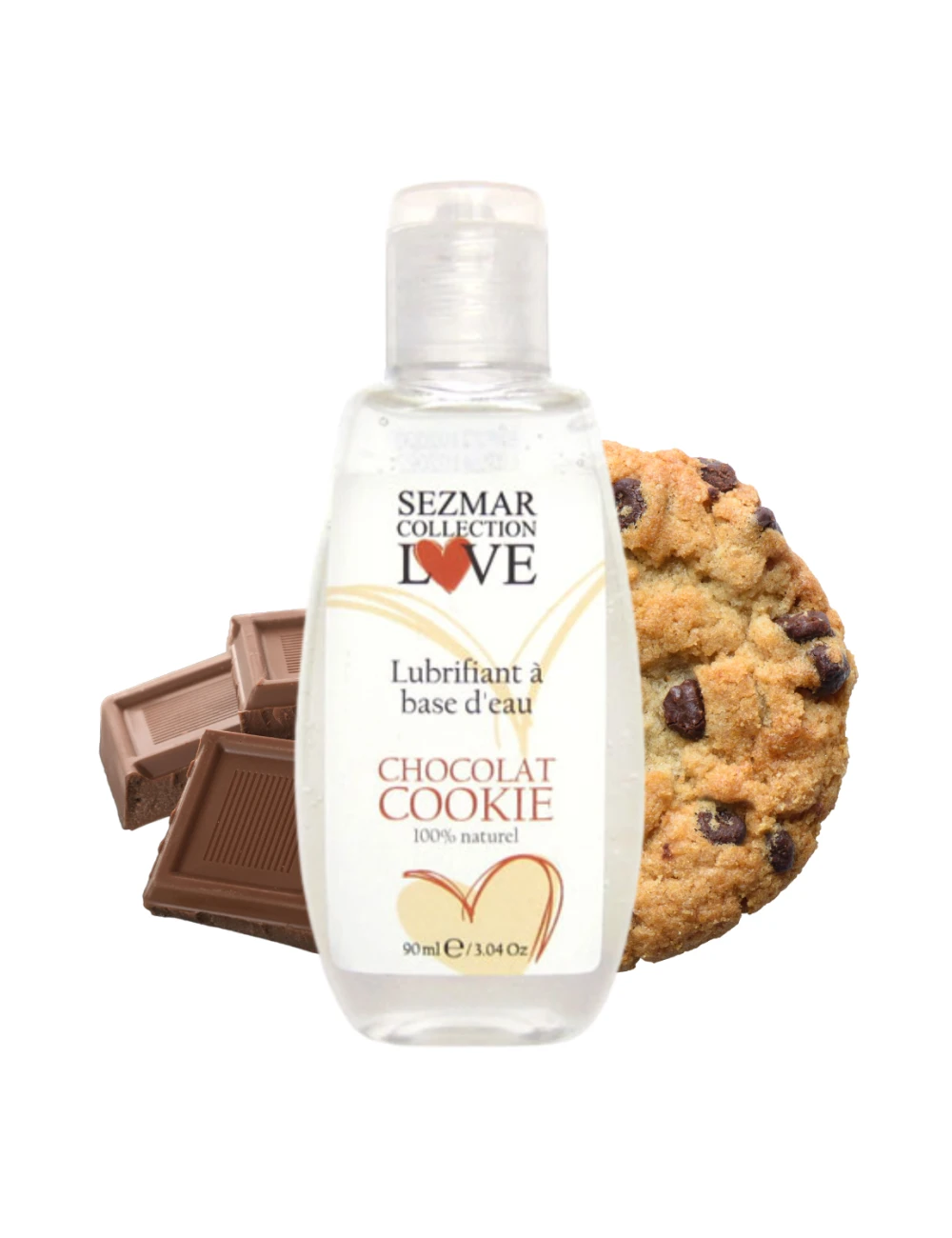 Lubrifiant à base d'eau 100% naturel Chocolat Cookie 90 ml - SEZ088 Lubrifiant à base d'eau 100% naturel Chocolat Cookie 90 ml - SEZ088