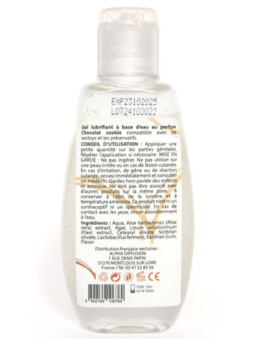 Lubrifiant à base d'eau 100% naturel Chocolat Cookie 90 ml - SEZ088