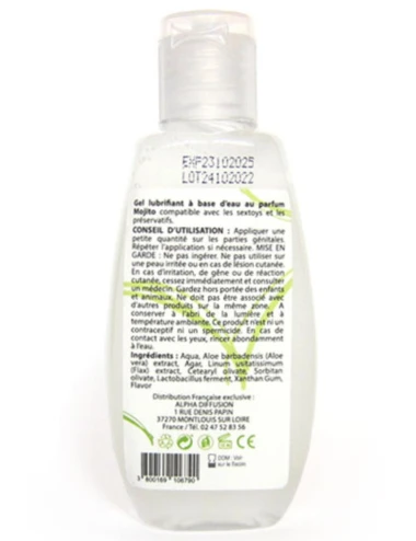 Lubrifiant à base d'eau 100% naturel Mojito 90 ml - SEZ084