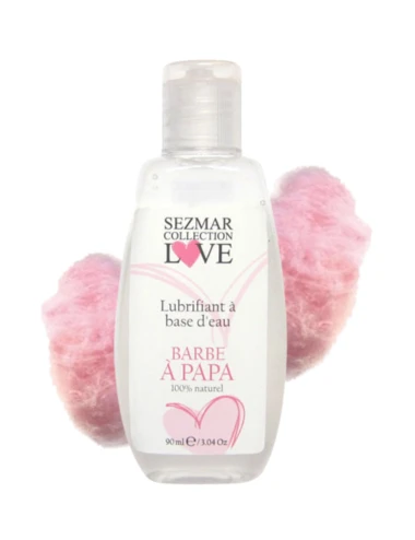 Lubrifiant à base d'eau 100% naturel Barbe à Papa 90 ml - SEZ081