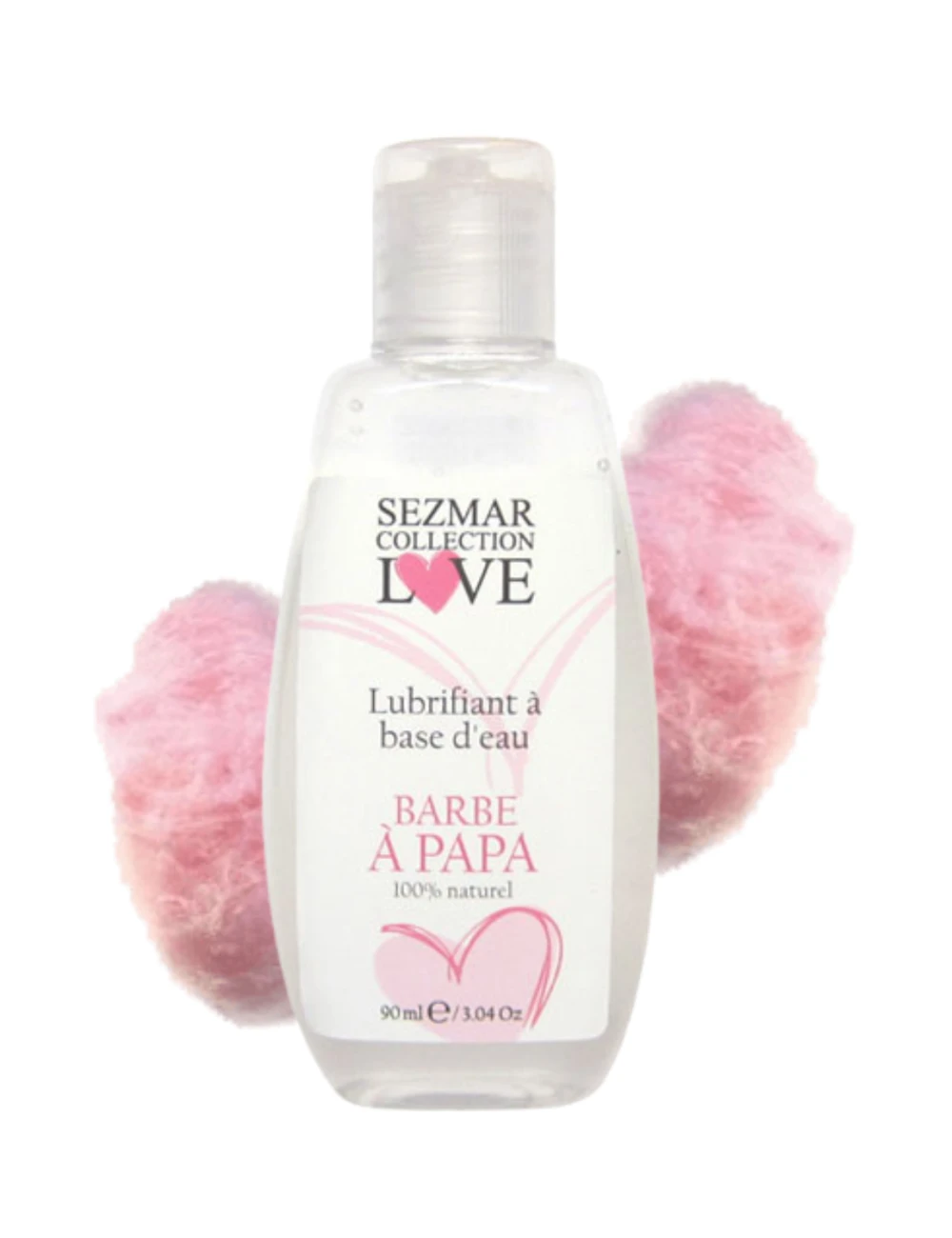 Lubrifiant à base d'eau 100% naturel Barbe à Papa 90 ml - SEZ081 Lubrifiant à base d'eau 100% naturel Barbe à Papa 90 ml - SEZ081