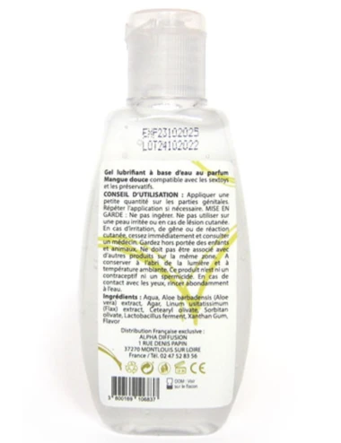 Lubrifiant à base d'eau 100% naturel Mangue Douce 90 ml - SEZ079