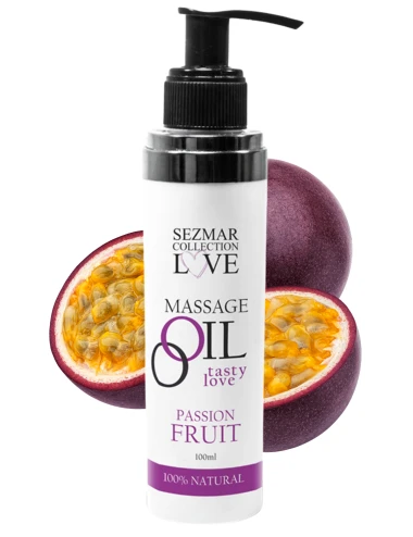 Huile de massage comestible Fruit de la passion 100ml - SEZ052A