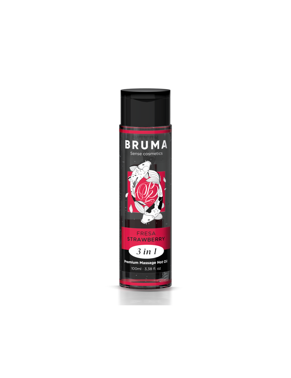 BRUMA - HUILE DE MASSAGE PREMIUM EFFET CHALEUR SAVEUR FRAISE 3 EN 1 - 100 ML