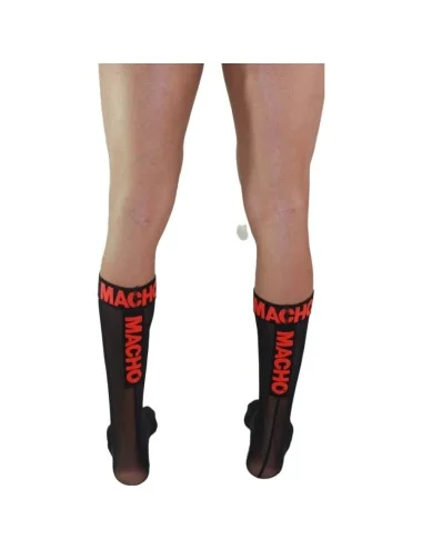 MACHO - CHAUSSETTES FINES TAILLE UNIQUE NOIR/ROUGE