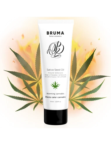 BRUMA - HUILE DE GRAINES DE SATIVA GEL GLISSANT RÉCHAUFFANT SAVEUR DE CANNABIS 100 ML