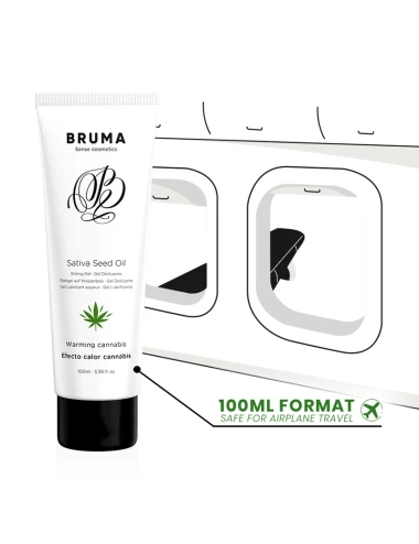 BRUMA - HUILE DE GRAINES DE SATIVA GEL GLISSANT RÉCHAUFFANT SAVEUR DE CANNABIS 100 ML