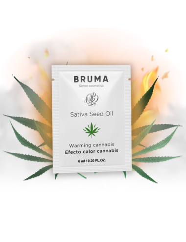 BRUMA - HUILE DE GRAINES DE SATIVA GEL GLISSANT RÉCHAUFFANT SAVEUR DE CANNABIS 6 ML