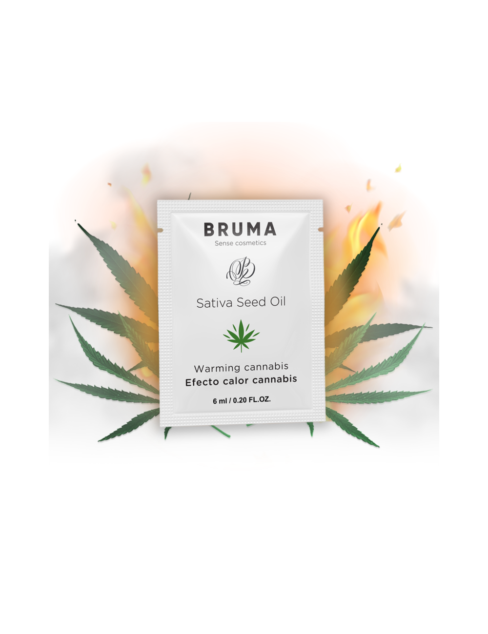 BRUMA - HUILE DE GRAINES DE SATIVA GEL GLISSANT RÉCHAUFFANT SAVEUR DE CANNABIS 6 ML