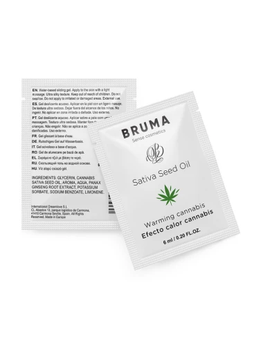 BRUMA - HUILE DE GRAINES DE SATIVA GEL GLISSANT RÉCHAUFFANT SAVEUR DE CANNABIS 6 ML