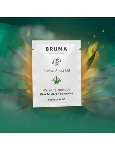 BRUMA - HUILE DE GRAINES DE SATIVA GEL GLISSANT RÉCHAUFFANT SAVEUR DE CANNABIS 6 ML