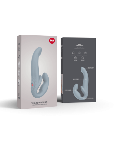 Share Vibe Pro - Vibromasseur Double - Gris cool