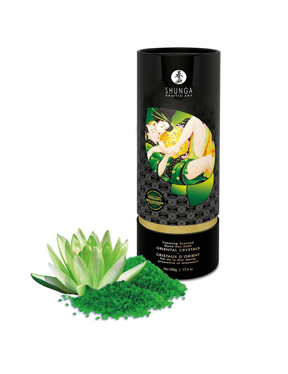 Sel de la mer morte aromatisé et moussant Fleur de Lotus 500 gr Shunga - CC7119 Sel de la mer morte aromatisé et moussant Fleur de Lotus 500 gr Shunga - CC7119