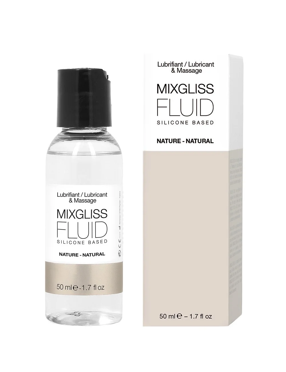 Lubrifiant Mixgliss Fluid nature silicone sans parfum 50 ML - MG2001 Lubrifiant Mixgliss Fluid nature silicone sans parfum 50 ML - MG2001