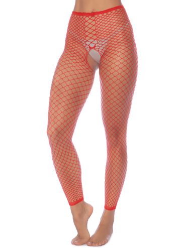 2 en 1 Top ou pantalon en résille rouge - MAL1120RED