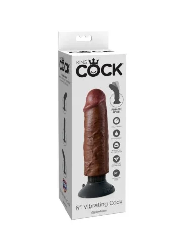 KING COCK - BITE VIBRANTE MARRON 15