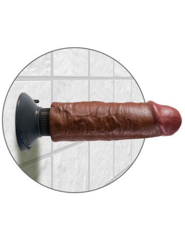KING COCK - BITE VIBRANTE MARRON 15,24 CM