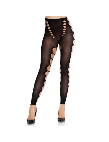 LEG AVENUE - BAS OPAQUES SANS COUTURE AVEC DÉCOUPE AUX PIEDS NOIRS
