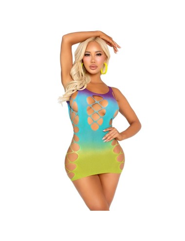LEG AVENUE - MINI ROBE SANS COUTURE AVEC OUVERTURES OCÉAN