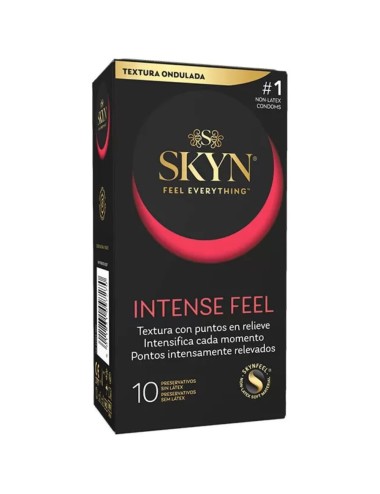 SKYN - PRÉSERVATIF TEXTURÉ À LA SENSATION INTENSE AVEC UN DESIGN ONDULÉ 10 UNITÉS