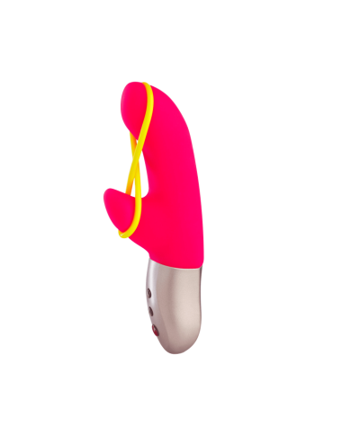 Amorino - Vibromasseur Rabbit silencieux - Rose et jaune fluo