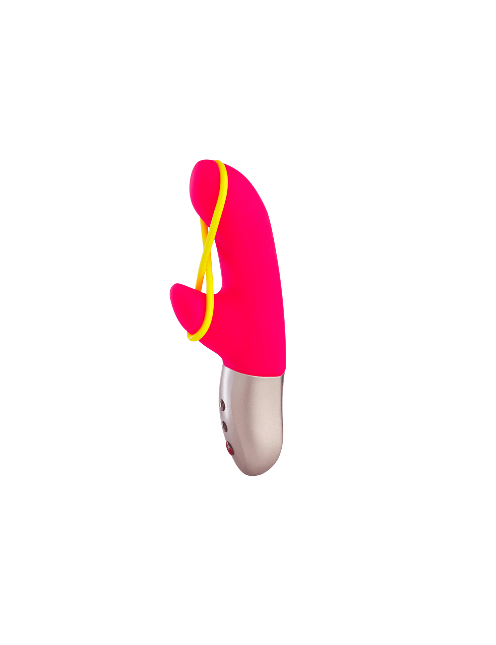 Amorino - Vibromasseur Rabbit silencieux - Rose et jaune fluo Amorino - Vibromasseur Rabbit silencieux - Rose et jaune fluo