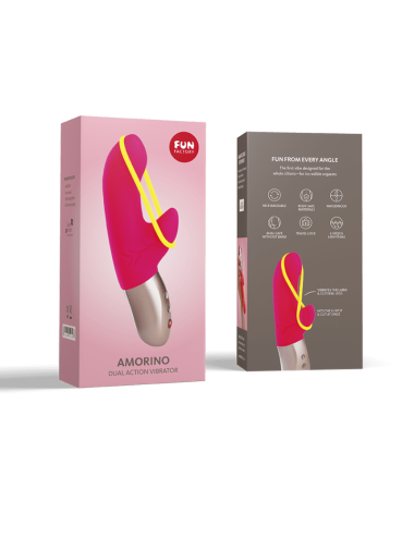 Amorino - Vibromasseur Rabbit silencieux - Rose et jaune fluo