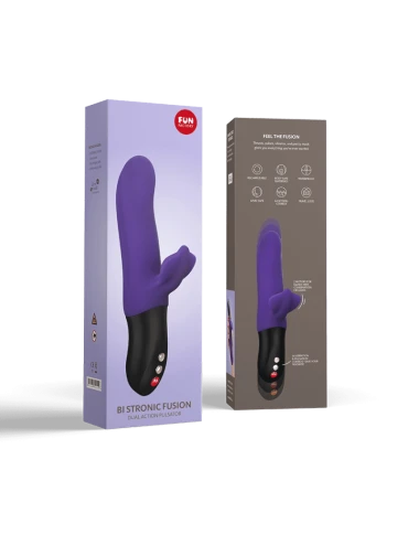 Bi Stronic Fusion - Vibromasseur Rabbit va et vient - Violet