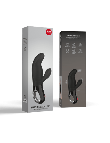 Miss Bi - Vibromasseur rabbit puissant - Noir